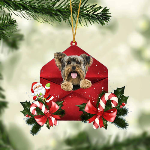 Yorkshire Terrier Christmas Letter Ornament Dog Christmas Decoration