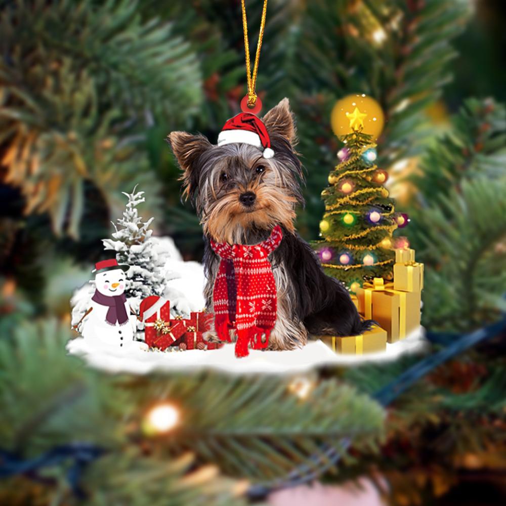 Yorkshire Terrier Christmas Ornament Christmas Tree Hanging Acrylic Ornament Godmerch
