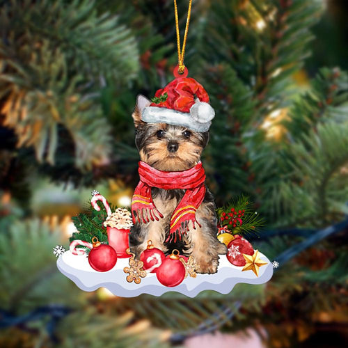 Ornament- Yorkshire Terrier-Better Christmas Hanging Ornament, Happy Christmas Ornament, Car Ornament