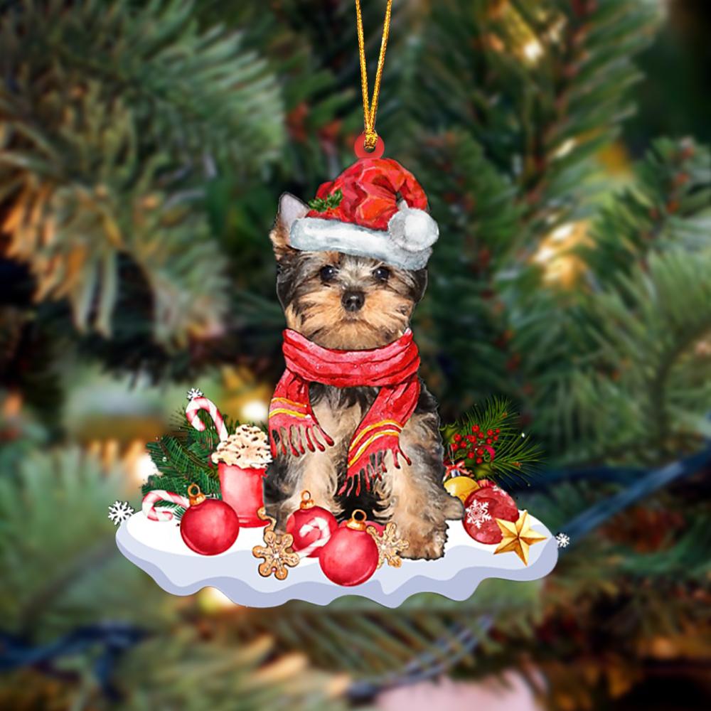 Ornament- Yorkshire Terrier-Better Christmas Hanging Ornament, Happy Christmas Ornament, Car Ornament