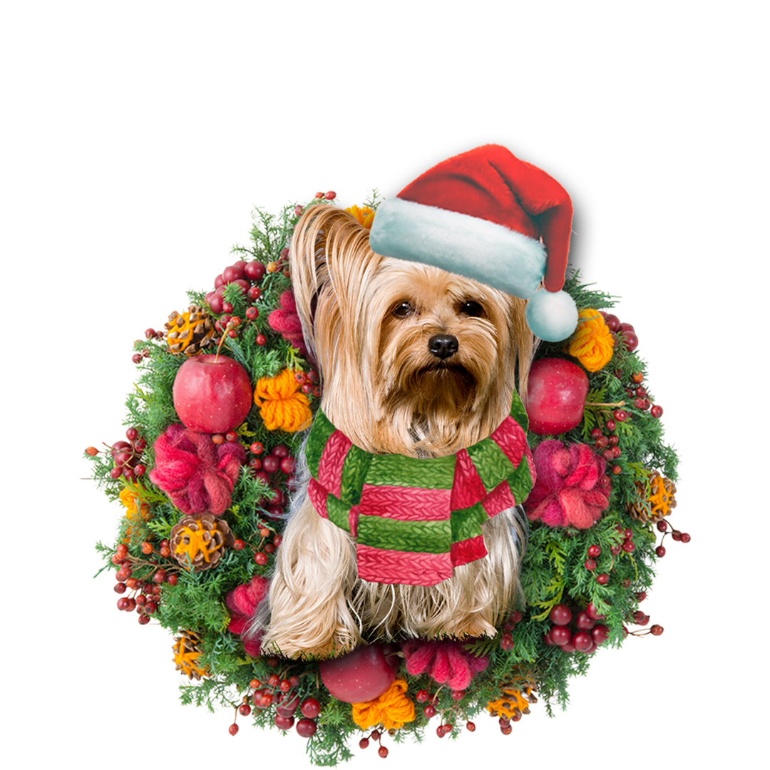 Godmerch- Ornament- Yorkshire Christmas Ornament, Happy Christmas Ornament, Car Ornament