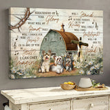 Yorkshire terrier Wooden cross Vintage house I can only imagine - Matte Canvas