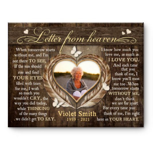 Memorial Gift For Loss Of Mom, Loss Of Mom Gift, Letter From Heaven Sign