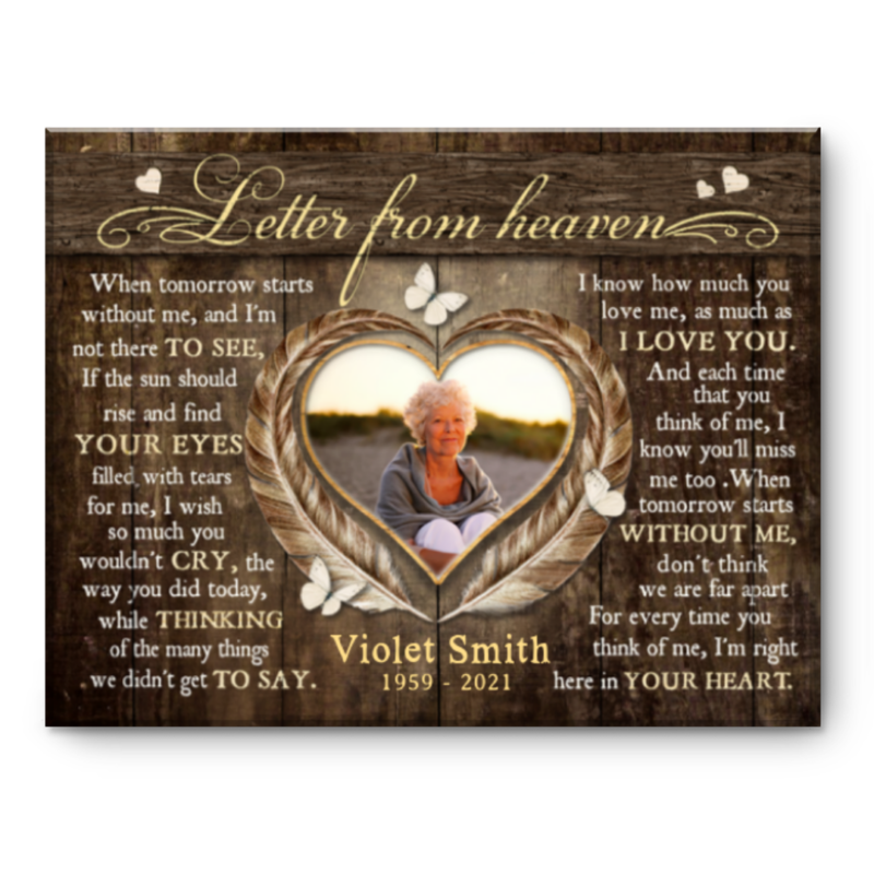 Memorial Gift For Loss Of Mom, Loss Of Mom Gift, Letter From Heaven Sign