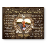 Memorial Gift For Loss Of Mom, Loss Of Mom Gift, Letter From Heaven Sign
