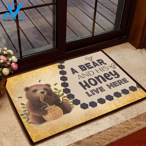 A Bear and his Honey live here H020216 Doormat