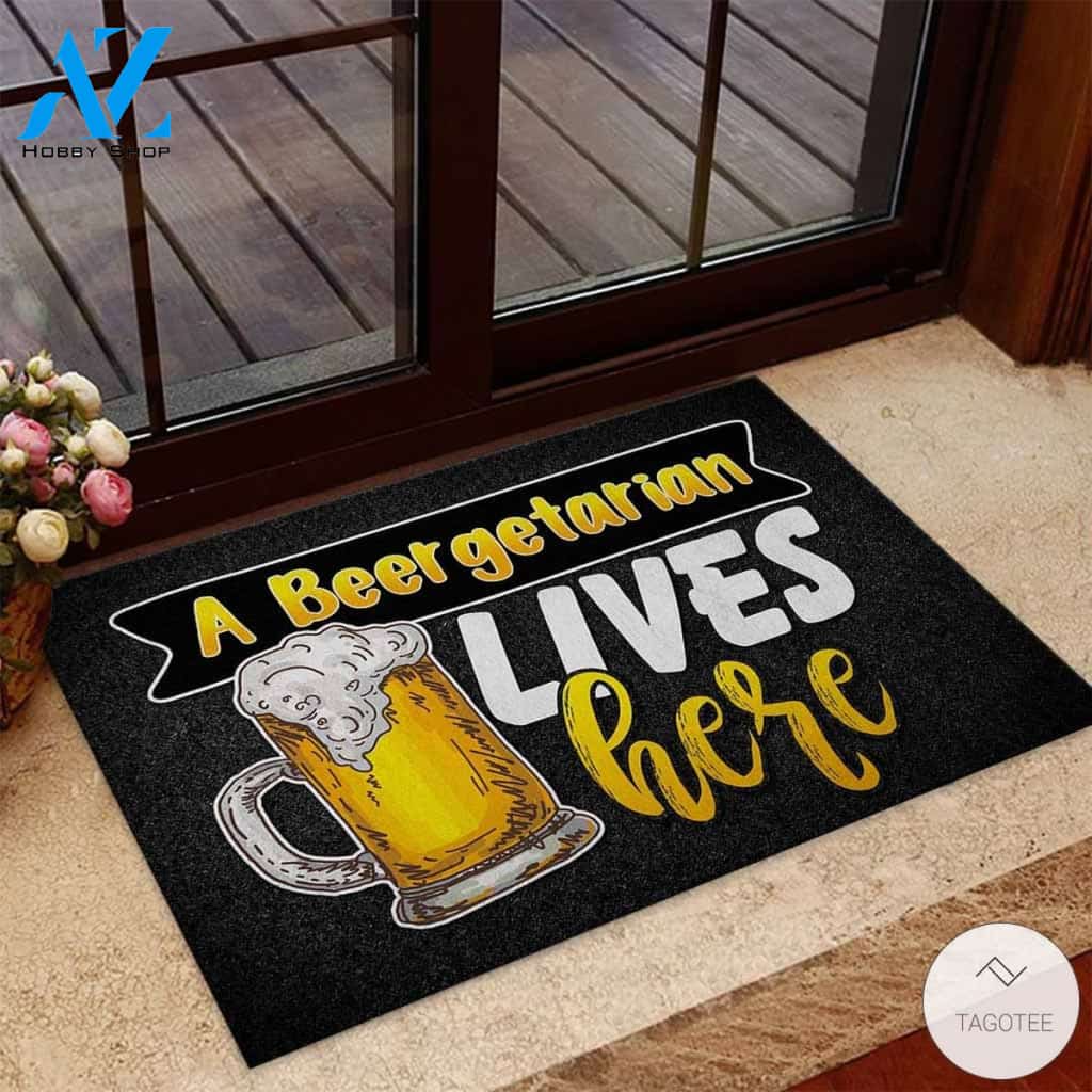 A Beergetarian Lives Here – Beer Doormat