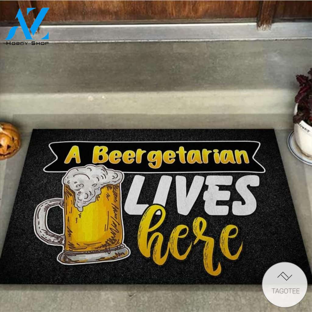 A Beergetarian Lives Here – Beer Doormat