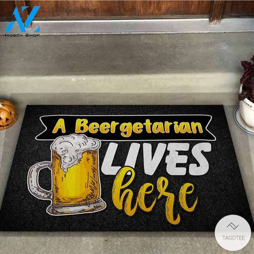 A Beergetarian Lives Here – Beer Doormat