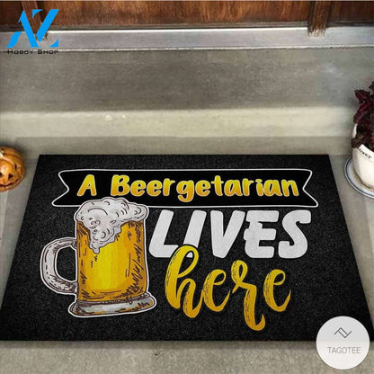 A Beergetarian Lives Here – Beer Doormat