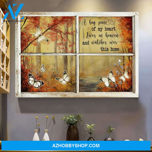 A big piece of my heart lives in heaven and watches over this hom Landscape Canvas Prints, Wall Art