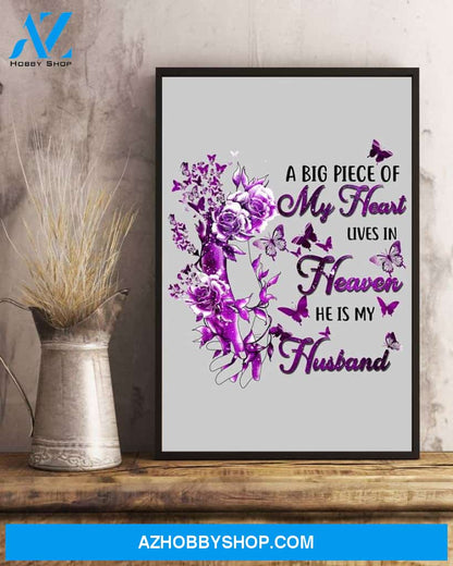 A big piece of my heart lives in heaven widow poster