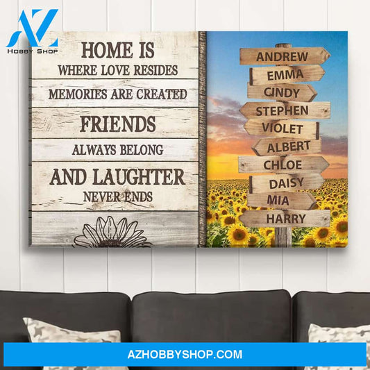 A Blessed Family - Personalized Custom Name Canvas