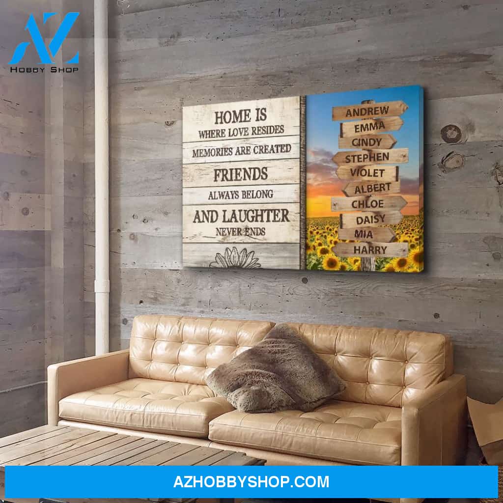 A Blessed Family - Personalized Custom Name Canvas
