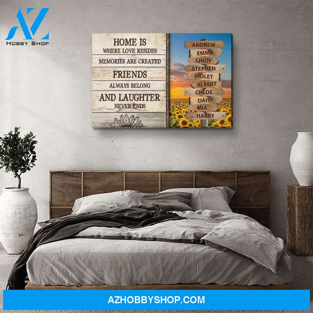 A Blessed Family - Personalized Custom Name Canvas