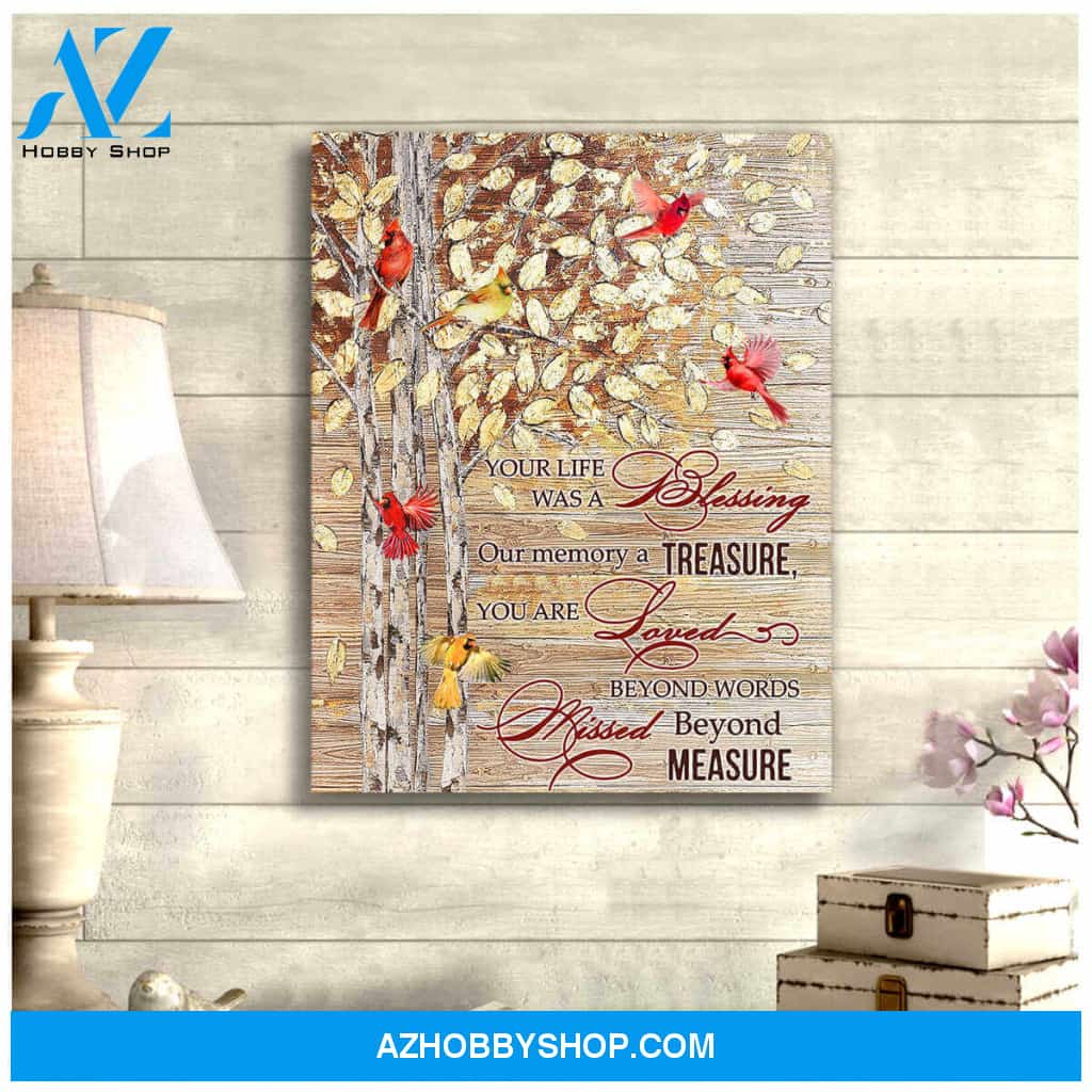 A Blessing Cardinal Canvas Wall Art Decor