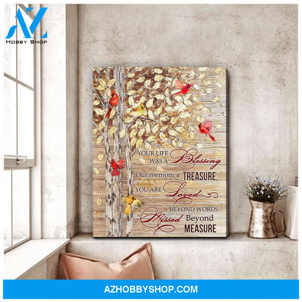 A Blessing Cardinal Canvas Wall Art Decor