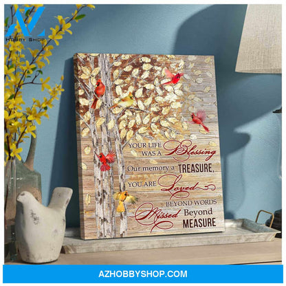 A Blessing Cardinal Canvas Wall Art Decor