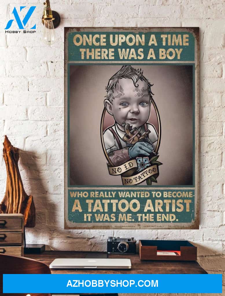 A Boy Who Really Wanted To Become A Tattoo Artist Canvas Wall Art
