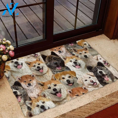 A Bunch Of Akita Inus Doormat, Dog Welcome Mat, Funny Welcome Mats for Dog Lovers