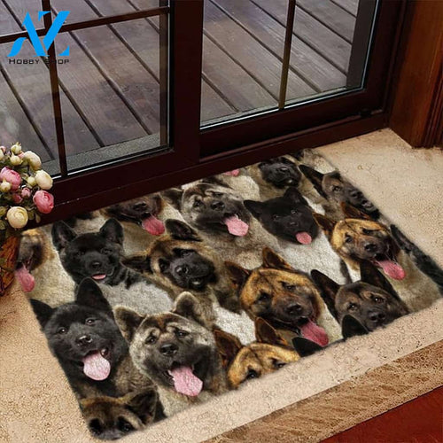 A Bunch Of Akitas Doormat, Dog Welcome Mat, Funny Welcome Mats for Dog Lovers