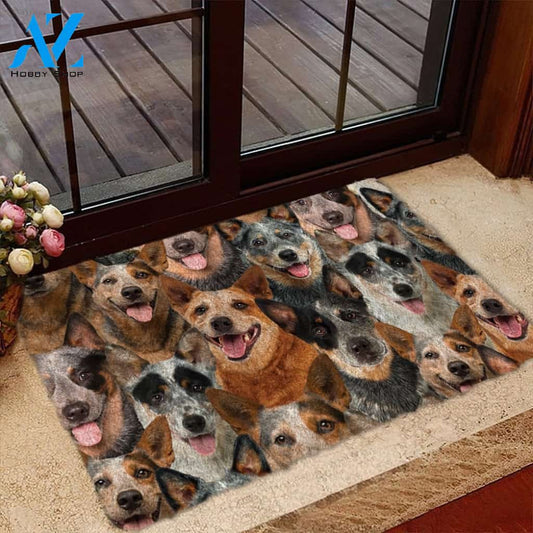 A Bunch Of Australian Cattles Doormat, Dog Welcome Mat, Funny Welcome Mats for Dog Lovers