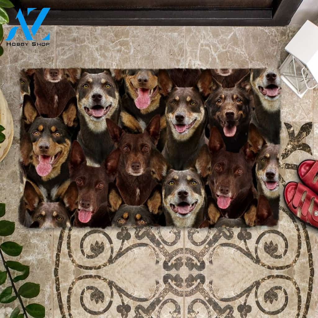 A Bunch Of Australian Kelpies Doormat, Dog Welcome Mat, Funny Welcome Mats for Dog Lovers