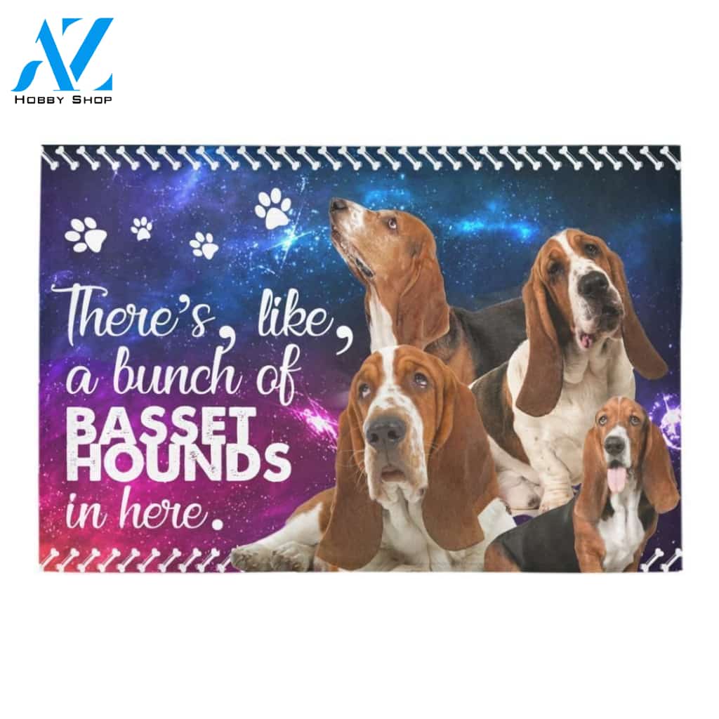 A Bunch Of Basset Hounds Doormat - Welcome Mat - Home Decor