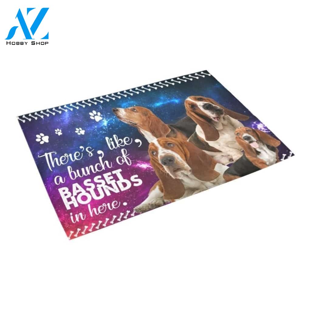 A Bunch Of Basset Hounds Printed Doormat Home Decor