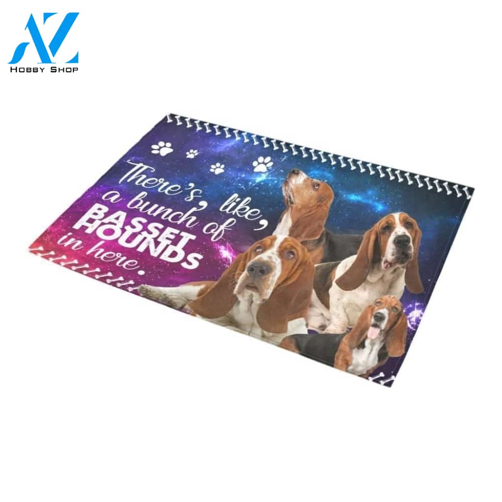 A Bunch Of Basset Hounds Printed Doormat Home Decor