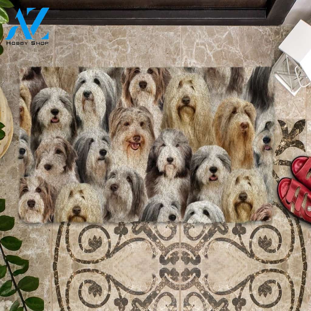A Bunch Of Bearded Collies Doormat, Dog Welcome Mat, Funny Welcome Mats for Dog Lovers