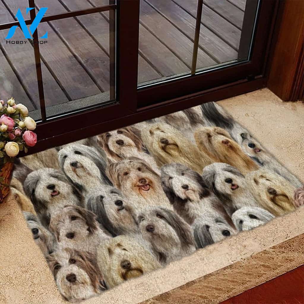 A Bunch Of Bearded Collies Doormat, Dog Welcome Mat, Funny Welcome Mats for Dog Lovers