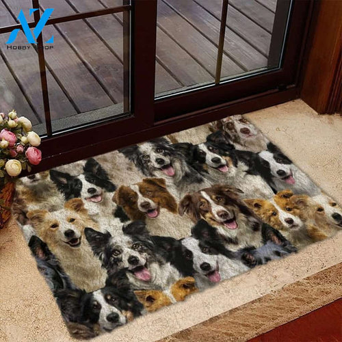 A Bunch Of Border Collies Doormat, Dog Welcome Mat, Funny Welcome Mats for Dog Lovers
