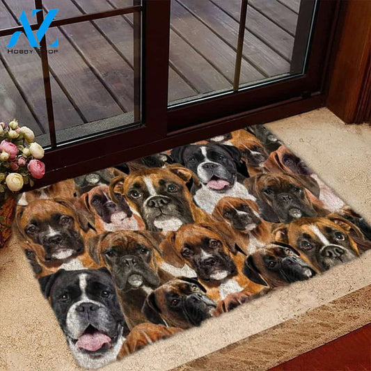 A Bunch Of Boxers Doormat, Dog Welcome Mat, Funny Welcome Mats for Dog Lovers