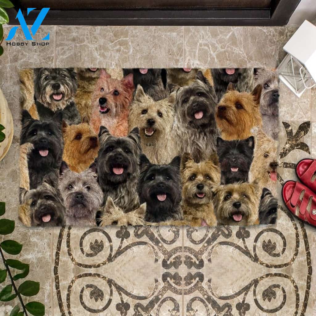 A Bunch Of Cairn Terriers Doormat, Dog Welcome Mat, Funny Welcome Mats for Dog Lovers