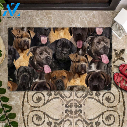 A Bunch Of Cane Corsos Doormat, Dog Welcome Mat, Funny Welcome Mats for Dog Lovers