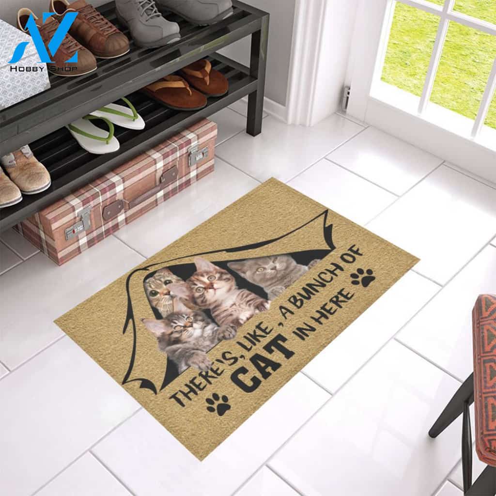 A Bunch Of Cat In Here Doormat Indoor And Outdoor Mat Entrance Rug Sweet Home Decor Housewarming Gift Gift For Friend Family Stem Feminist