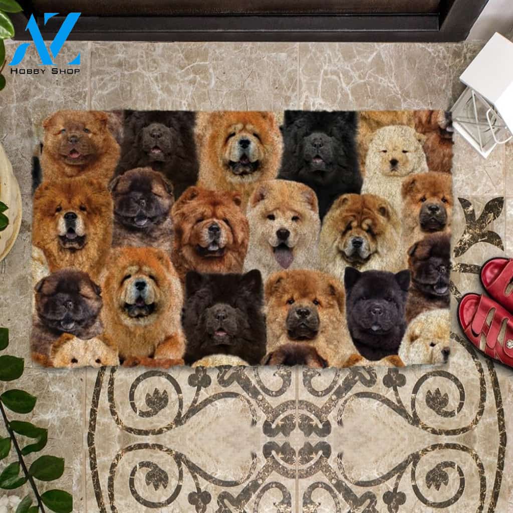 A Bunch Of Chow Chows Doormat, Dog Welcome Mat, Funny Welcome Mats for Dog Lovers