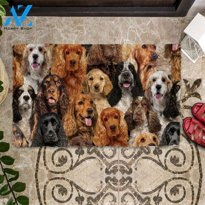 A Bunch Of Cocker Spaniels Doormat, Dog Welcome Mat, Funny Welcome Mats for Dog Lovers