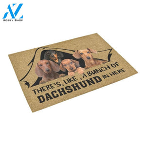 A Bunch Of Dachshund In Here Doormat Indoor And Outdoor Mat Entrance Rug Sweet Home Decor Housewarming Gift Gift For Friend Family Stem Feminist