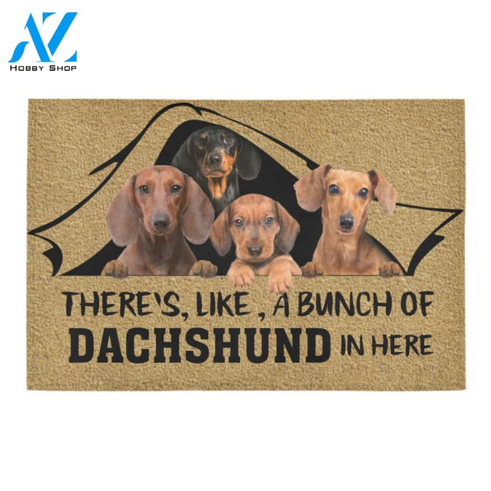 A Bunch Of Dachshund In Here Doormat Indoor And Outdoor Mat Entrance Rug Sweet Home Decor Housewarming Gift Gift For Friend Family Stem Feminist