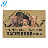 A Bunch Of Dachshund In Here Doormat Indoor And Outdoor Mat Entrance Rug Sweet Home Decor Housewarming Gift Gift For Friend Family Stem Feminist