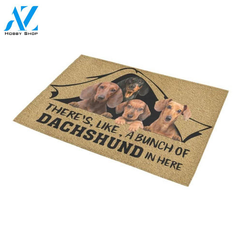 A Bunch Of Dachshund In Here Doormat Indoor And Outdoor Mat Entrance Rug Sweet Home Decor Housewarming Gift Gift For Friend Family Stem Feminist