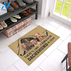 A Bunch Of Dachshund In Here Doormat Indoor And Outdoor Mat Entrance Rug Sweet Home Decor Housewarming Gift Gift For Friend Family Stem Feminist