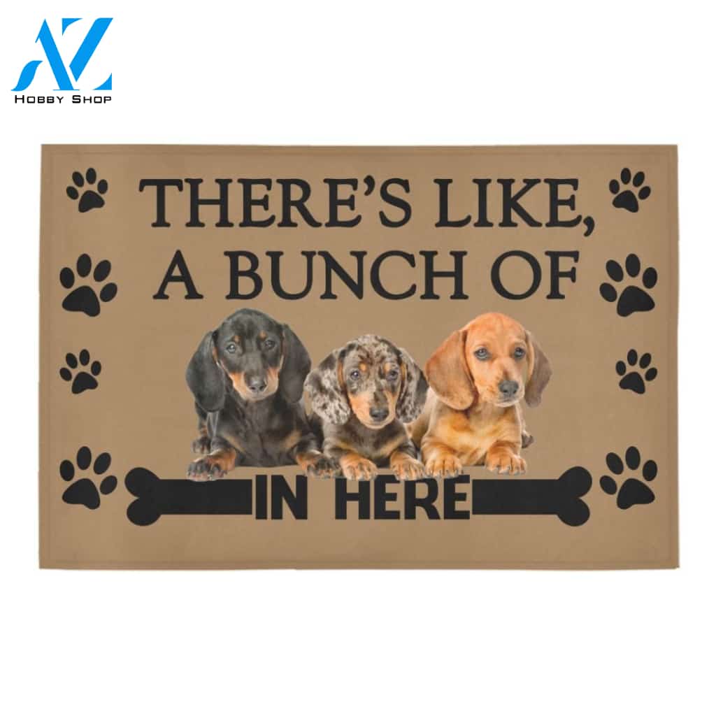 A Bunch Of Dachshund Printed Doormat Home Decor
