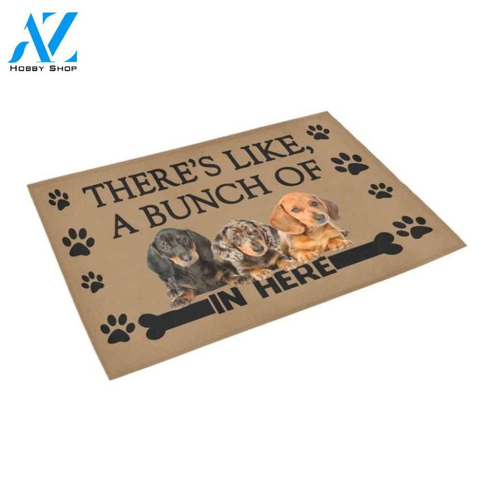 A Bunch Of Dachshund Printed Doormat Home Decor