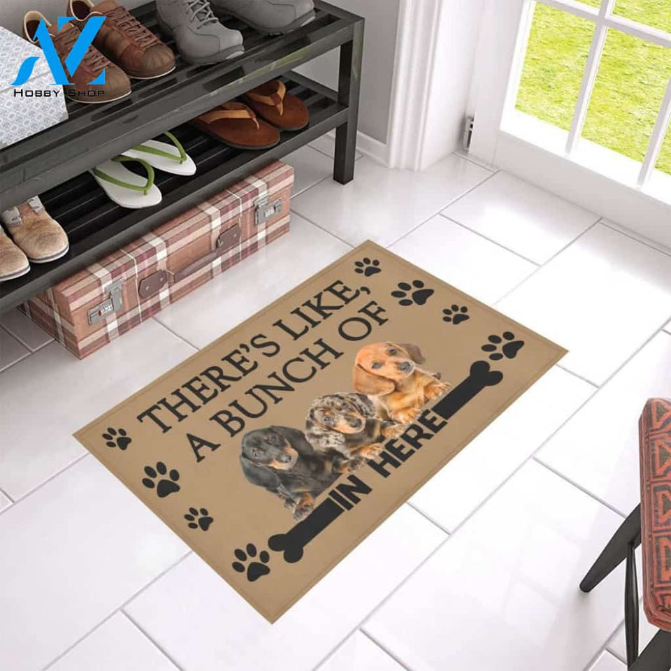 A Bunch Of Dachshund Printed Doormat Home Decor