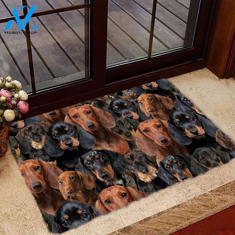 A Bunch Of Dachshunds Doormat, Dog Welcome Mat, Funny Welcome Mats for Dog Lovers