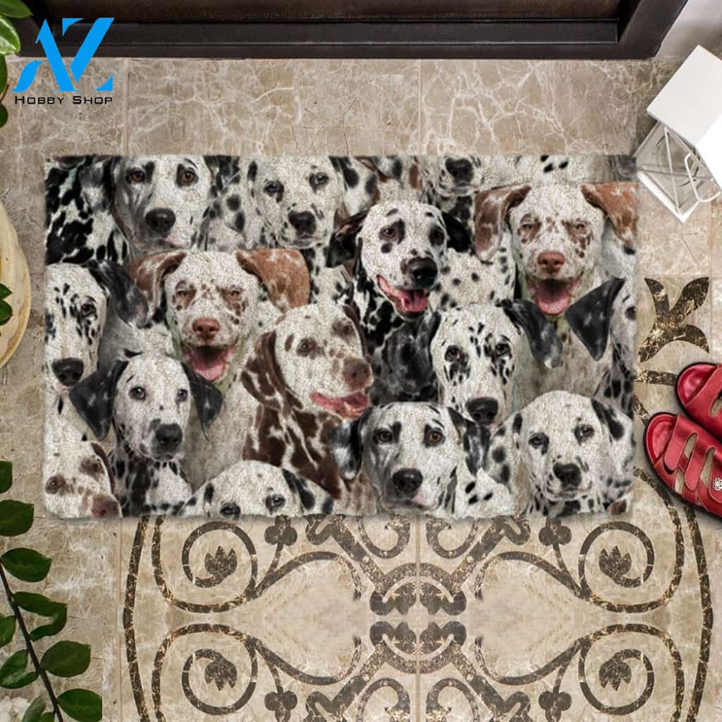 A Bunch Of Dalmatians Doormat, Dog Welcome Mat, Funny Welcome Mats for Dog Lovers