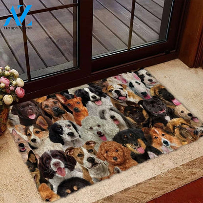 A Bunch Of Dogs02 Doormat, Dog Welcome Mat, Funny Welcome Mats for Dog Lovers